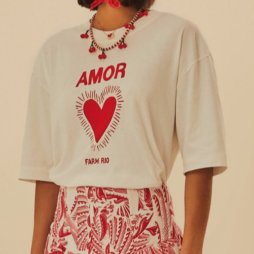 Tshirt Feminina Inspiração Farm Amor Sorte Axé