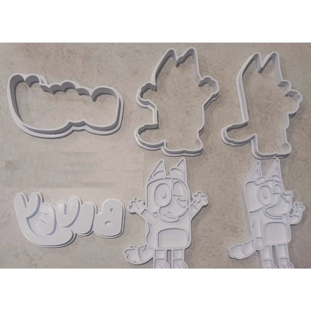Kit 3 Cortador e Marcador Biscoito Pasta Americana Cookie Bluey