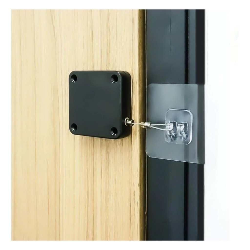 Suporte Fechador De Porta Mola Aérea Para Fechamento Automático De Porta Com Cabo Retratil