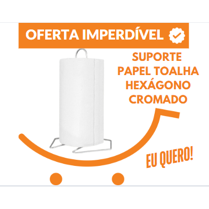 Suporte Porta Papel Toalha De Mesa Para Rolo Cromado