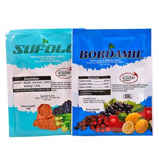Kit Calda Bordalesa e Sufocalcica - Bordamil e Sufolc - Sachês 20g em Oferta na Shopee