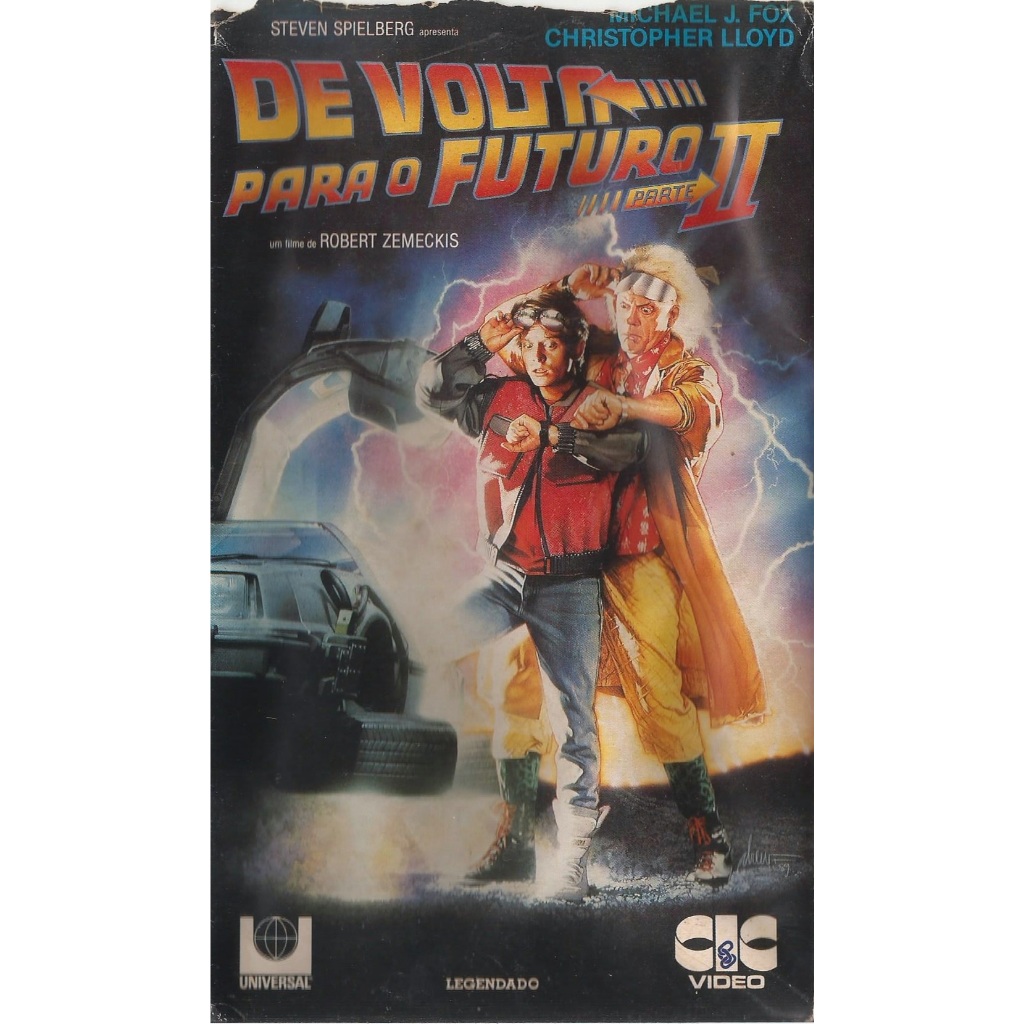 VHS: De Volta para o Futuro 2 (Christopher Lloyd, Elijah Wood, Steven Spielberg, Billy Zane, Aventura, Ficção Cientifica
