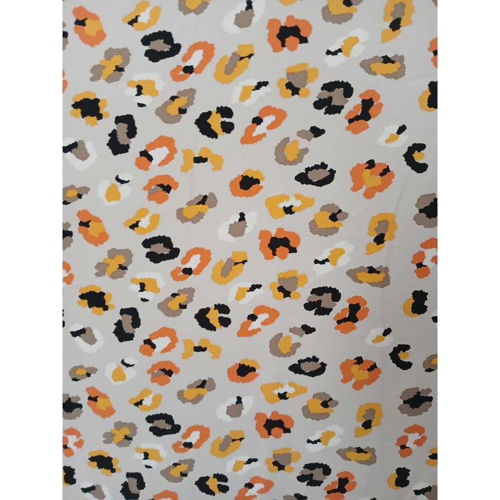 TECIDO VISCOSE ESTAMPADO (COD.70V) COR BEGE 1,50 DE LARGURA 100% VISCOSE