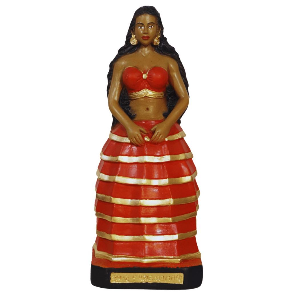 Imagem Pomba Gira Sete Saias Escultura Em Gesso Cerâmico Umbanda