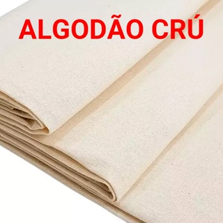Tecido Algodão Crú - Ecológico - 100% Algodão Cru - Largura 1,70m Cretone em Oferta na Shopee