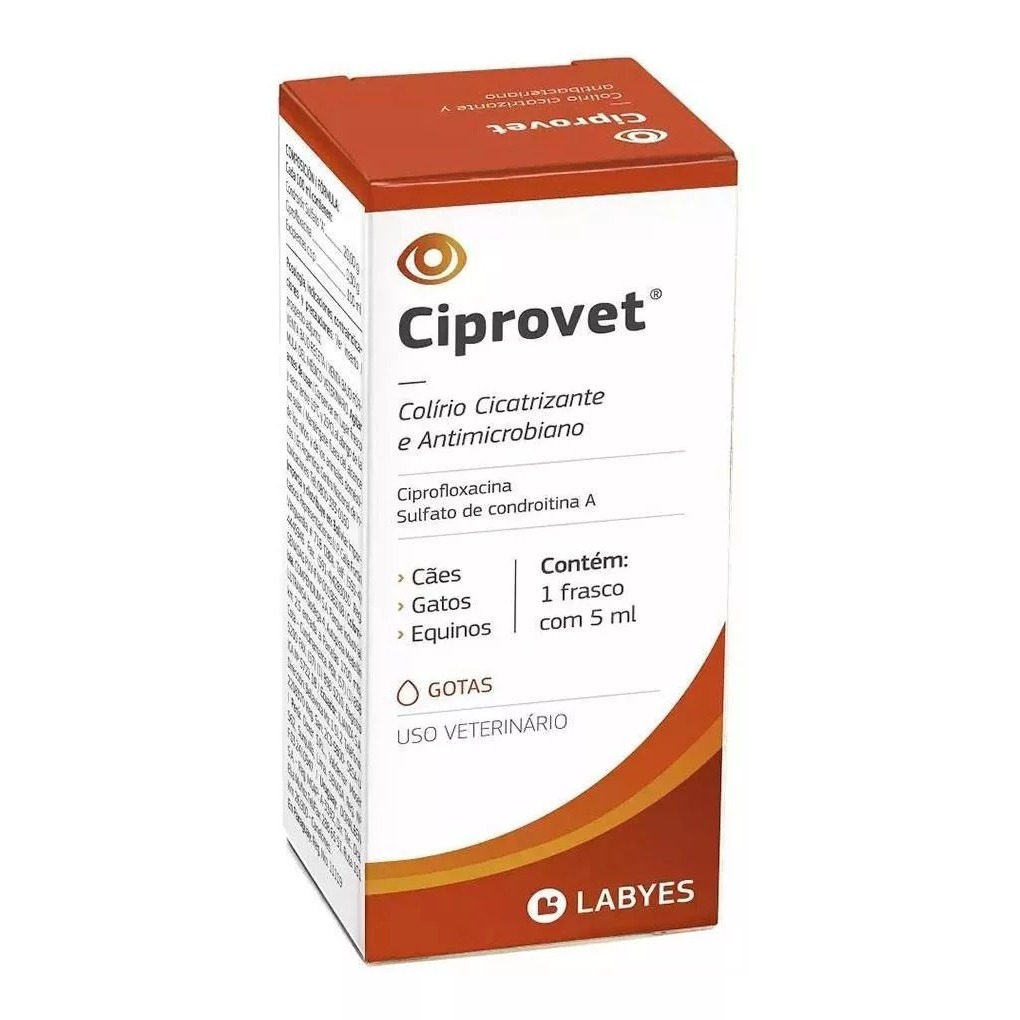 Ciprovet Colírio Cicatrizante Antimicrobiano Labyes 5ml
