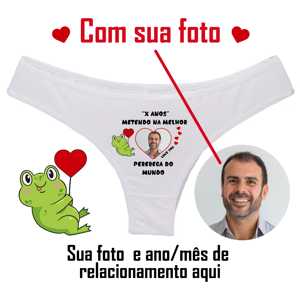 Calcinha personalizada com foto e nome várias estampas — imagem 2 de 2
