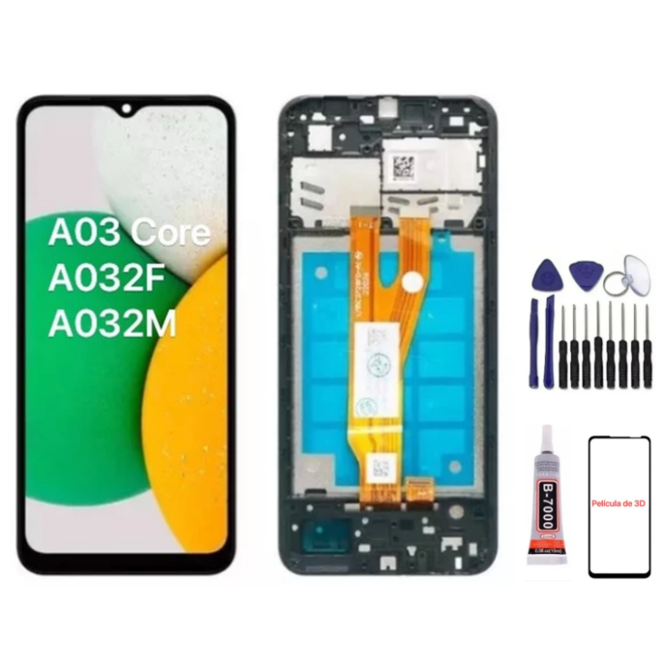 Touch Frontal Lcd Display Compatível Galaxy A03 Core SM-A032 SM-A032M Sem Aro / Com Aro em Oferta na Shopee
