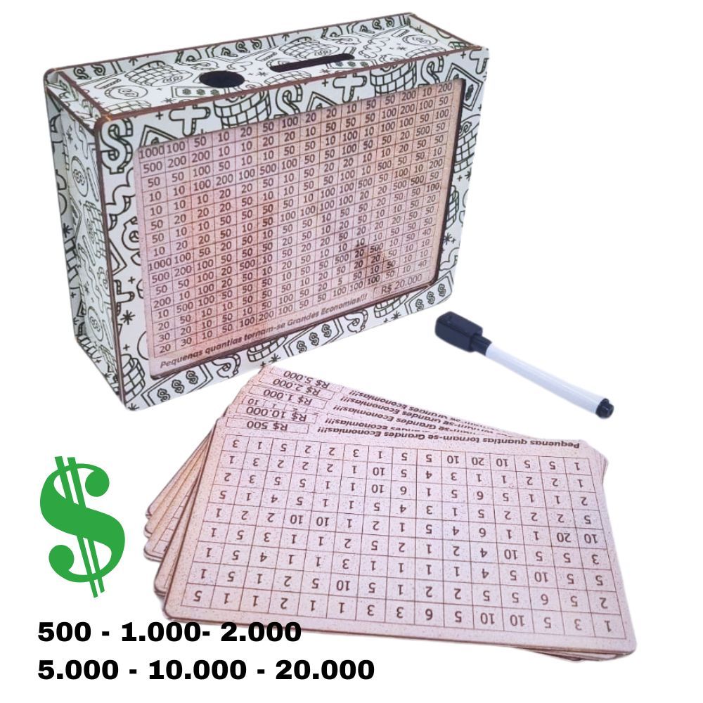 Cofre caixa Dinheiro Wood box Japones KAKEBO DESAFIO DINHEIRO em Oferta na Shopee