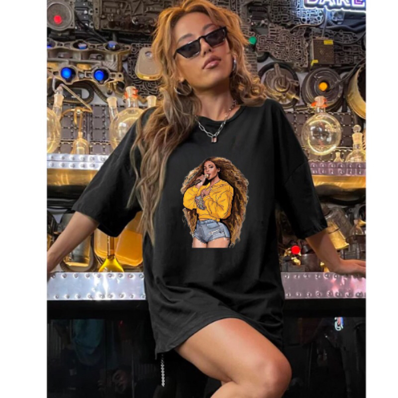 Camiseta camisa Overzised blusa Feminina BEYONCE 100% Algodão Streetwear blogueira