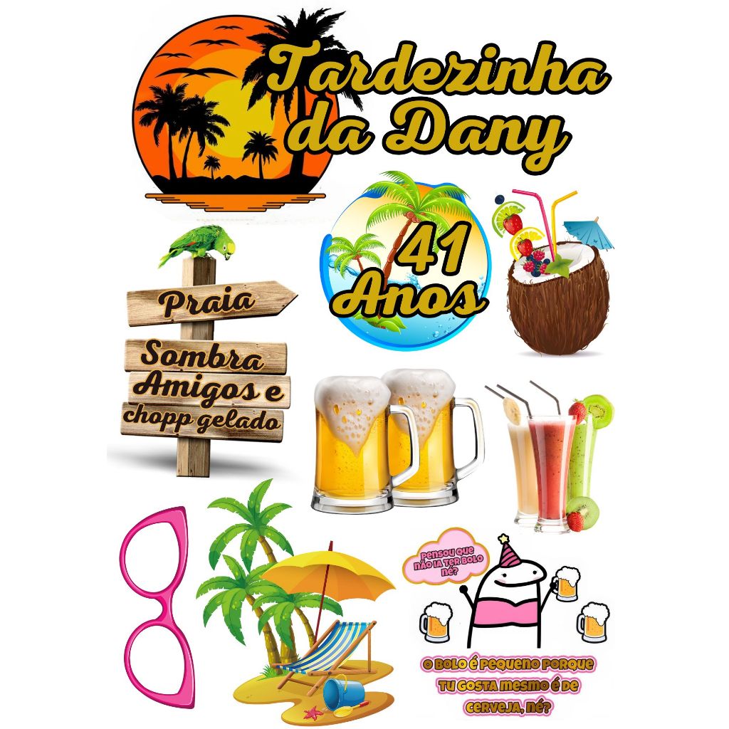 Topo de bolo TARDEZINHA (Mulher) Personalizado Eventos, Festas, Aniversários em Oferta na Shopee