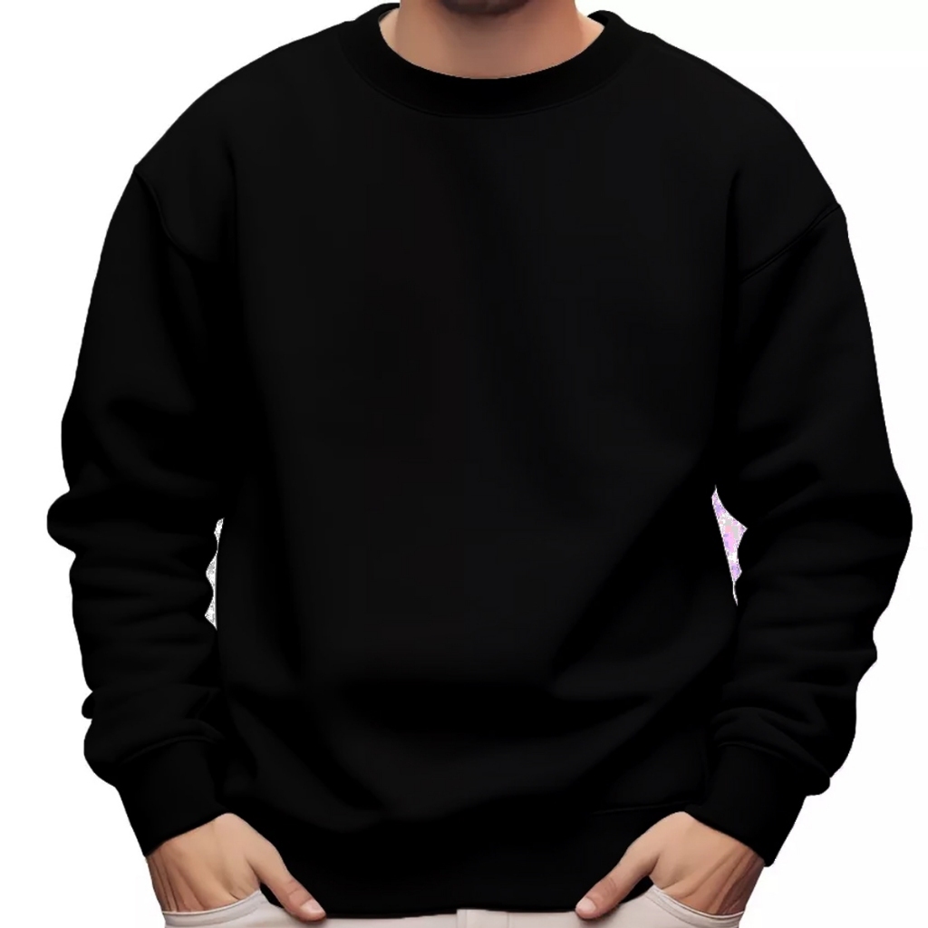 Moletom Gola Redonda Unissex Blusa De Frio Basico Careca Casaco Feminino Masculino Flanelado Liso Sem Estampa Algodão