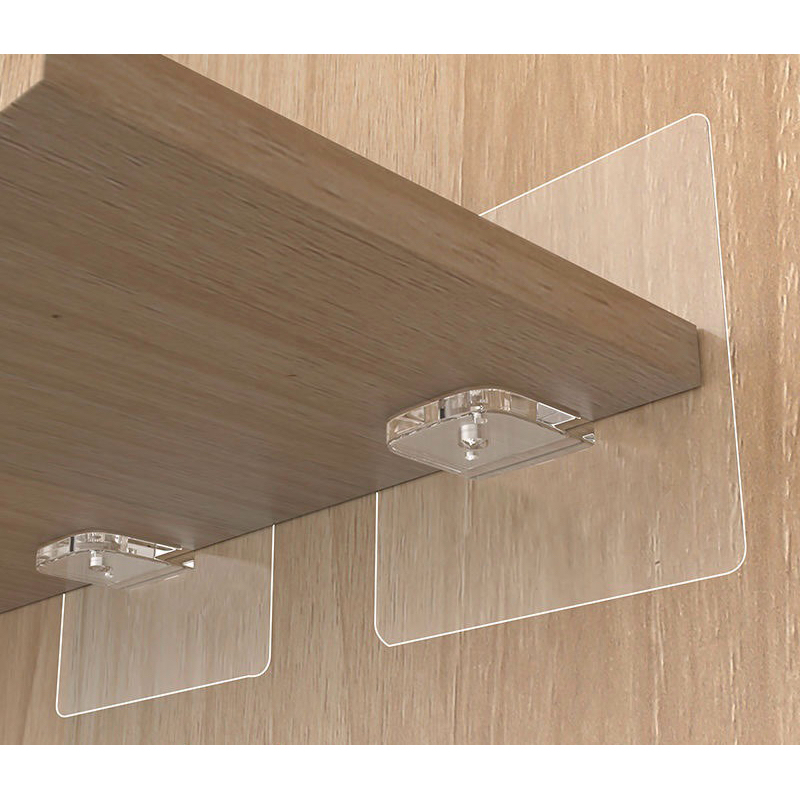 Kit 12 Suporte adesivo prateleira transparente Mão Francesa Cantoneira em Oferta na Shopee