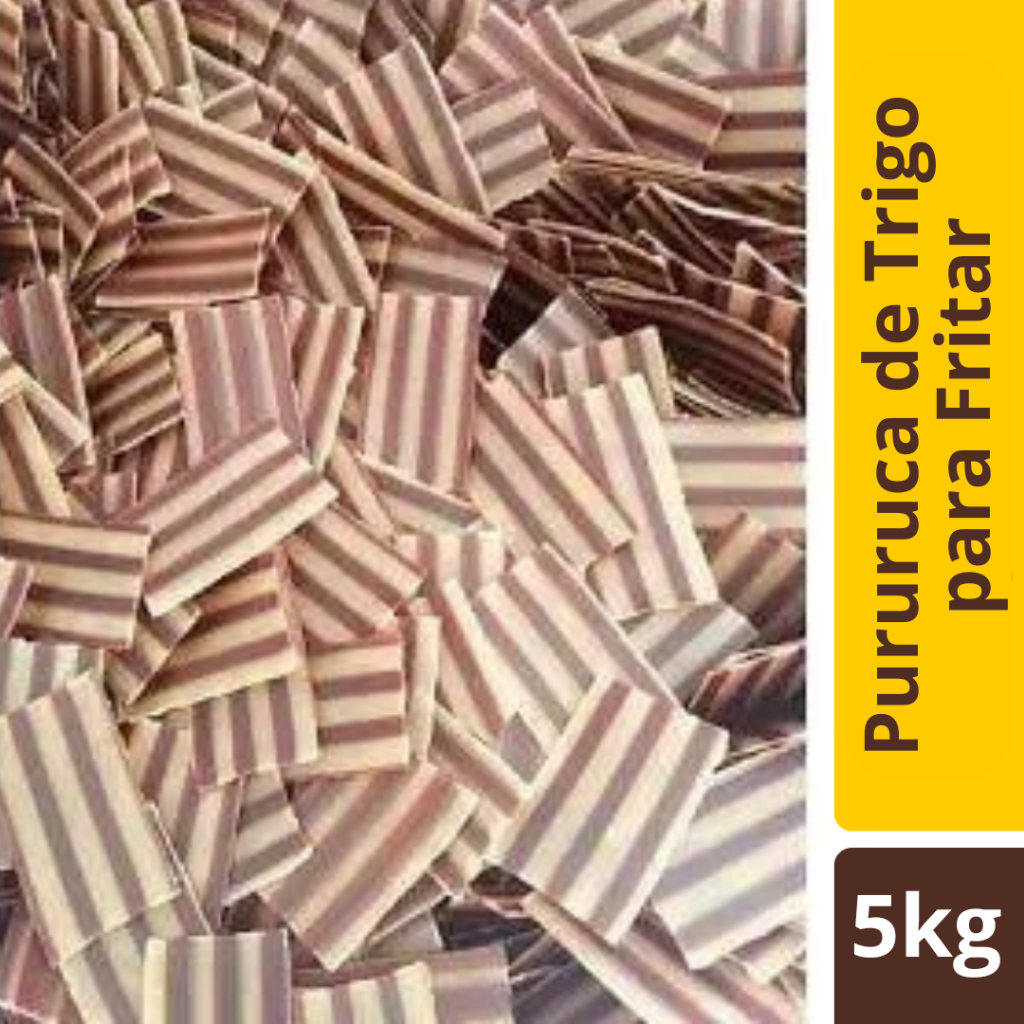 Pururuca de Trigo Para Fritar Listrada Crua 5kg Pellet de Trigo Para Fritar Salgadinho de Bacon + Tempero de Bacon