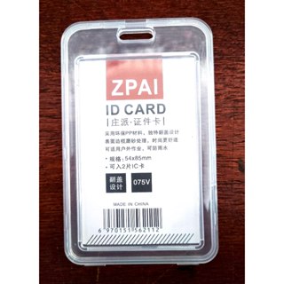 Porta Crachá Super Resistente/estudante Porta Cartão Transparente Dupla Face Vertical em Oferta na Shopee