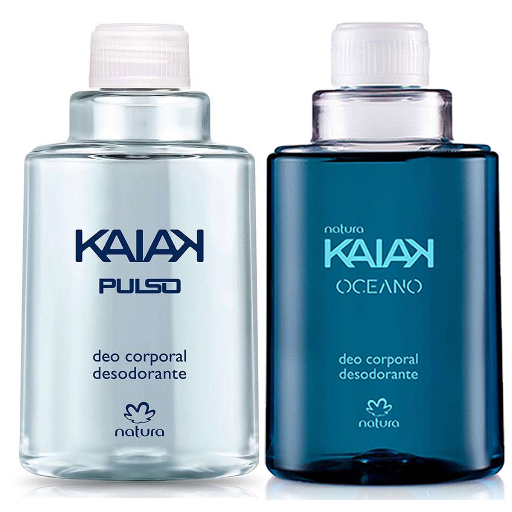 Refil Deo Corporal Desodorante Masculino Natura 100ml Kaiak Pulso + Kaiak Oceano
