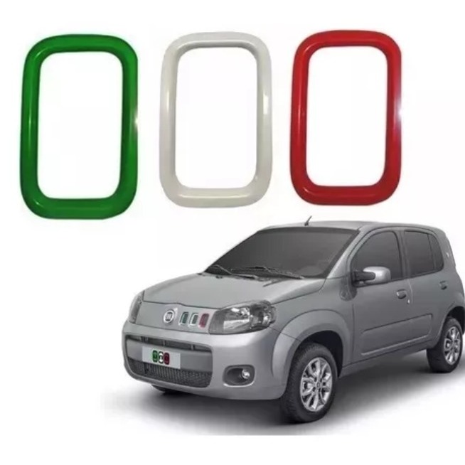 Aplique Moldura Itália Grade Fiat Novo Uno 2011 12 13 14 15....