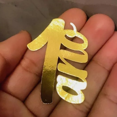 60 apliques numero dourado ou prata 30 unidades laminado espelhado não é acrilico acrílico idade aplique