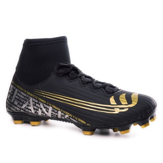 Blank Star Chuteira Campo Botinha Cano Alto 34 ao 45 Totalmente Costurada PTOR em Oferta na Shopee