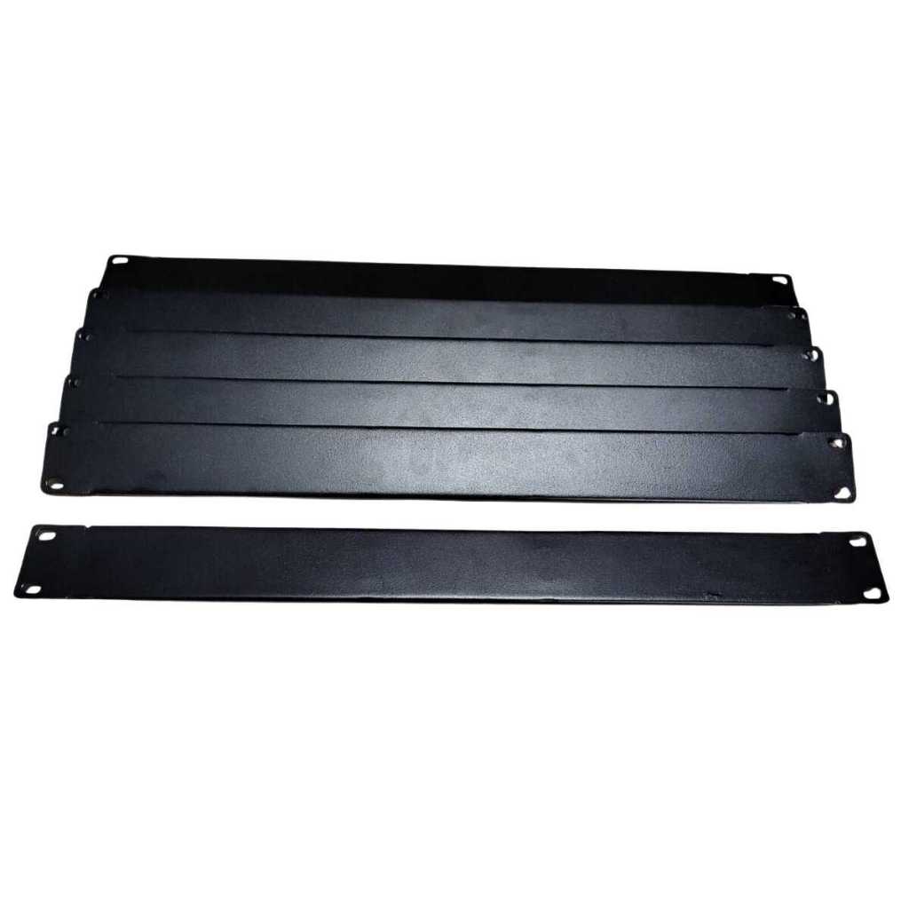 kit 10 peças Tampa Cega 1u Preto Para Rack Servidor 19" Frente Falsa 1u Preto