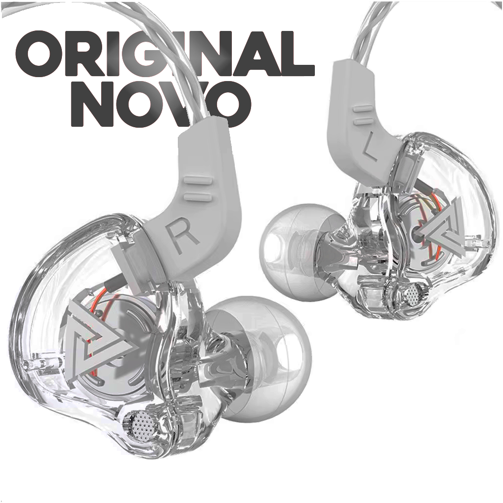 Branco QKZ Super Fone de ouvido com fio AK6 intra-auricular microfone alta qualidade som