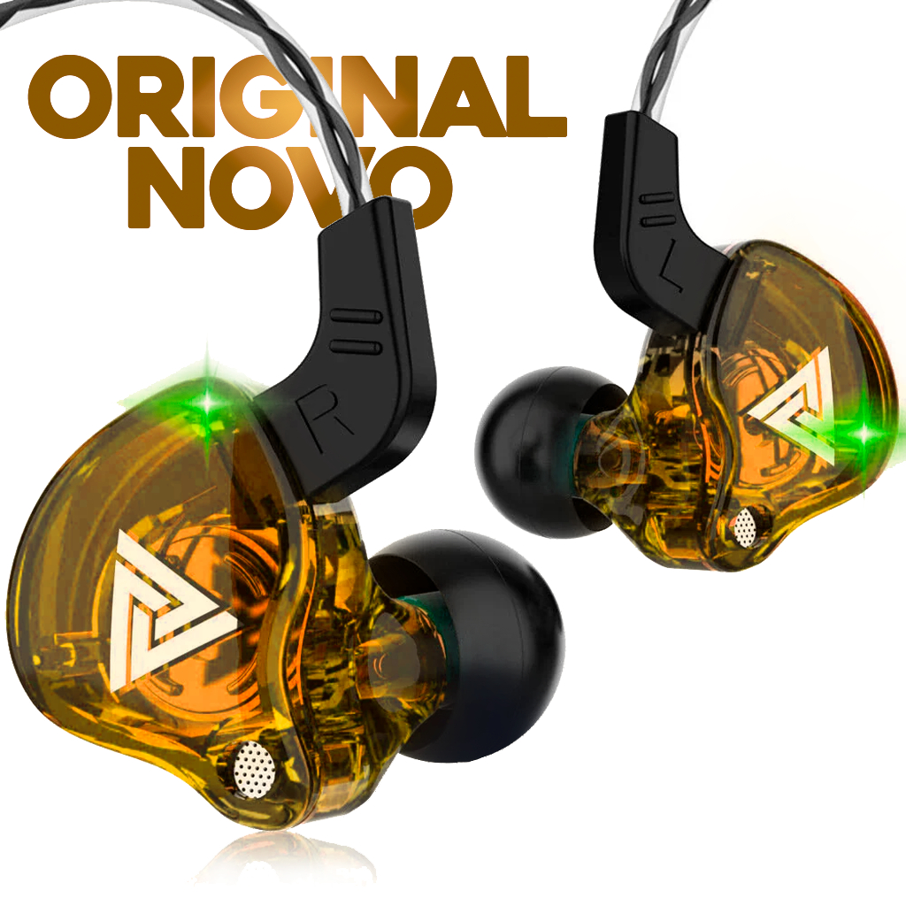 Crystal Amarel Qkz ak6 Fone De Ouvido Com Fio De 3,5mm Fone Estéreo hifi De Cobre Baixo Música De Corrida Jogo Esportivo