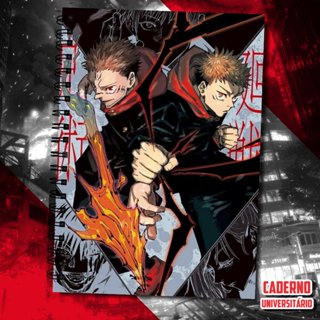 Caderno Universitário Personalizado Anime Jujutsu Kaisen 1 Mat 96fls, 5 Mats 120fls, 10 Mats 160fls, 15 Mats 180fls em Oferta na Shopee