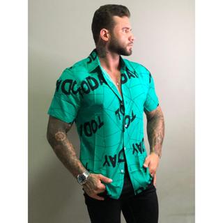 Camisa Social Masculina Estampada TodayForever em Oferta na Shopee
