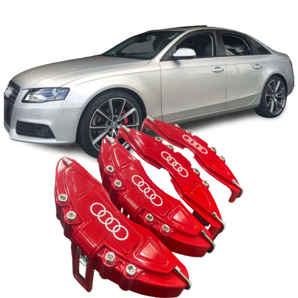 Capa De Pinça De Freio com garras 4 peças Compatível Audi A4 sedan 2013 2014 2015 2016 2017 2018 top sem silicone
