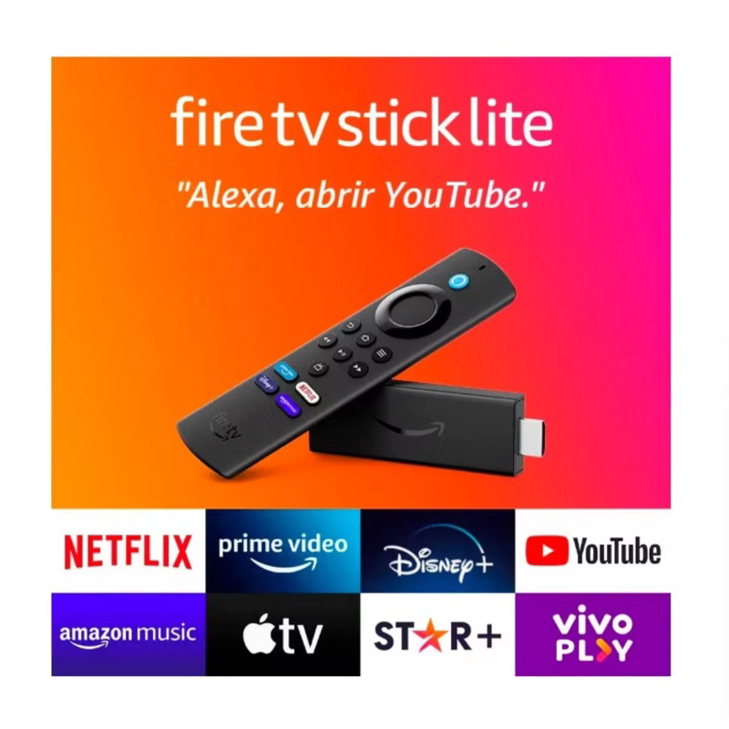 Amazon Fire Tv Stick Lite com Alexa 2ª Geração Full HD 1080p Original