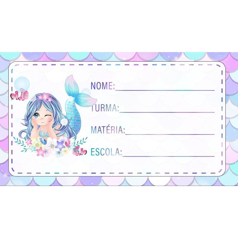 20 ETIQUETAS ESCOLAR SEREIA 2025 em Oferta na Shopee
