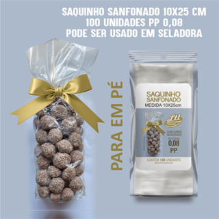 SAQUINHO SANFONADO 10X25 CM 100 UNIDADES em Oferta na Shopee