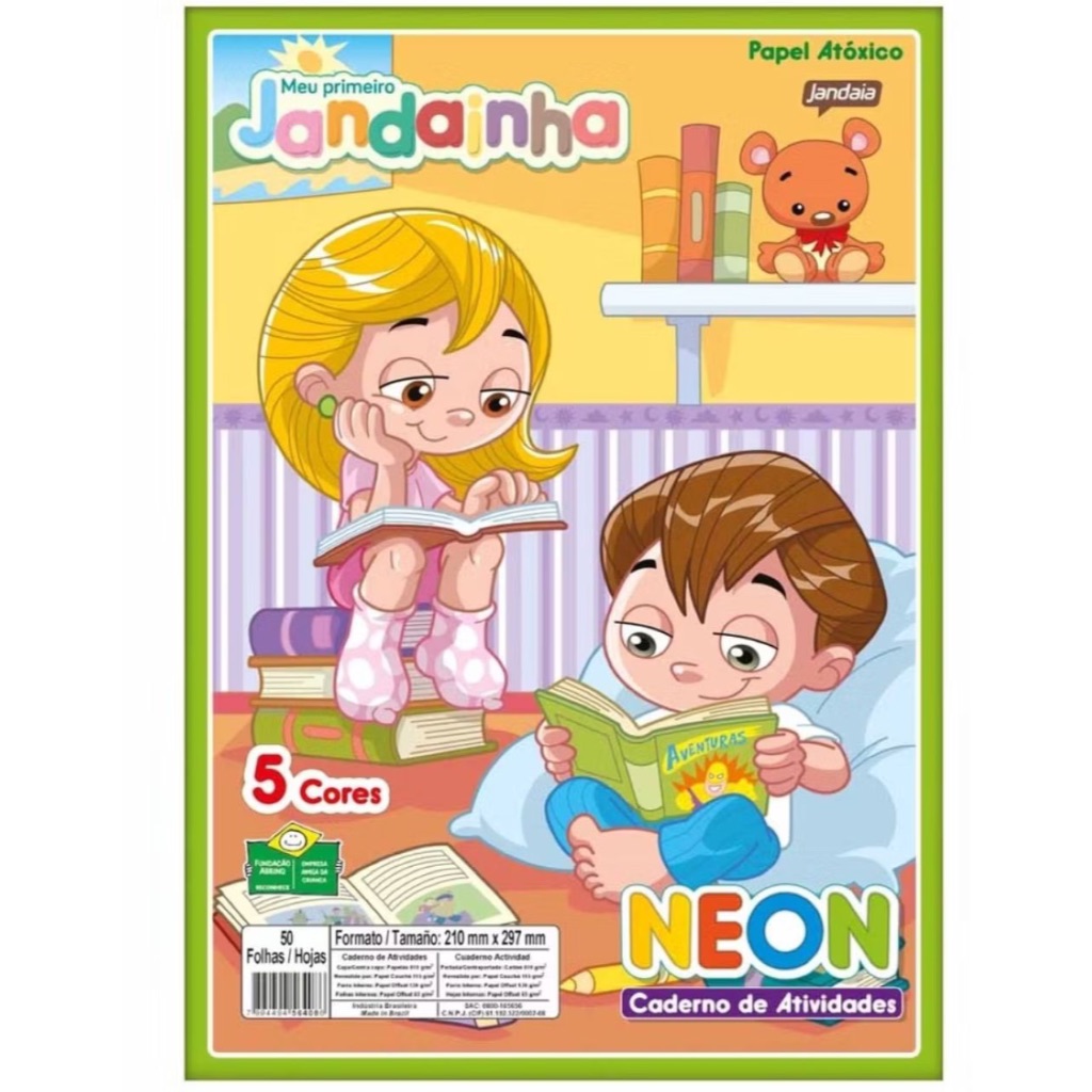 Bloco Papel Criativo A4 Colorê 8 Cores 48 Folhas/Neon 5 Cores 50 Folhas Jandaia em Oferta na Shopee