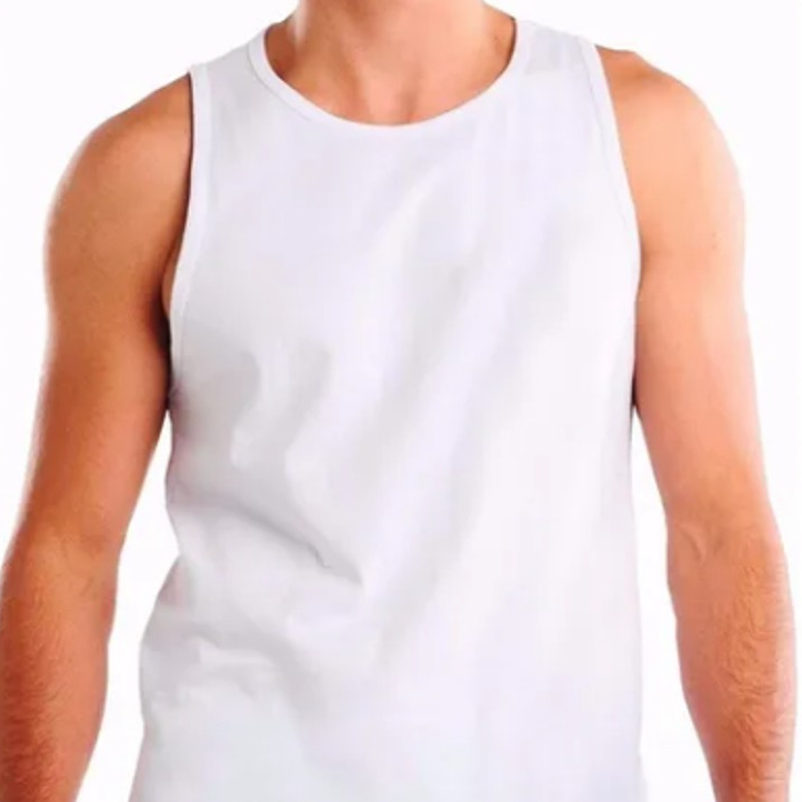 Regata branca 100% poliéster para sublimação trabalho esportes lazer