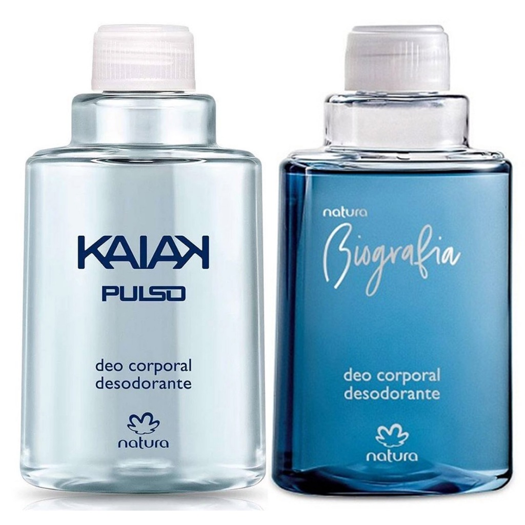 Refil Desodorante Deo Corporal Masculino Natura 100ml Kaiak Pulso + Biografia