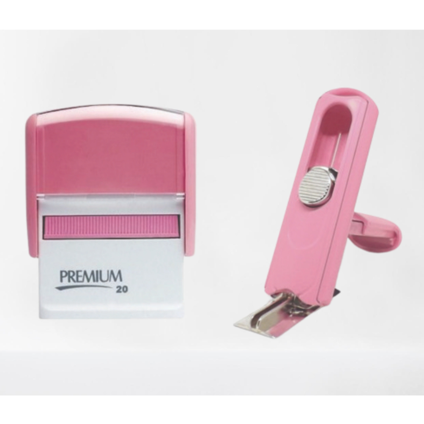 Kit Carimbo De Bolso + Carimbo de Mesa Personalizado Personalizado com seus dados