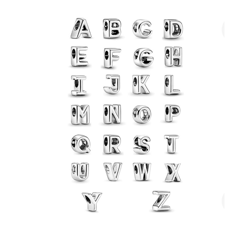 Berloque Letras Do Alfabeto Em Prata 925