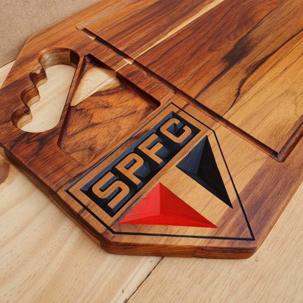 tabua de corte, carne, churrasco times madeira Teca