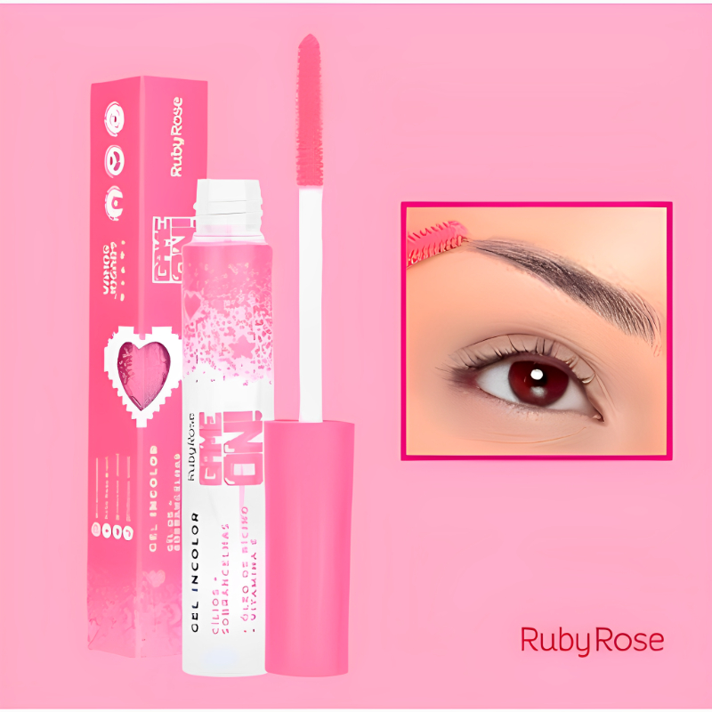 GEL INCOLOR CÍLIOS Ruby Rose + SOBRANCELHAS GAME ON Ruby Rose rímel