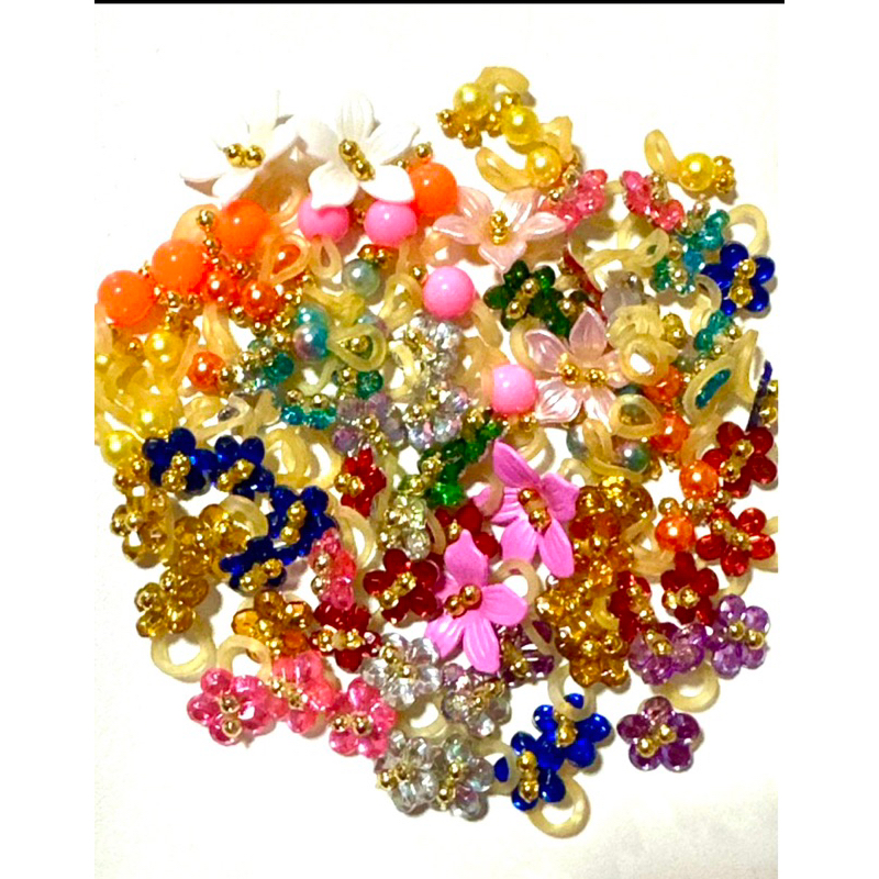 100 50 ponto de luz Biju pet  Joias de Penteados Pet Sortidos Pérolas e Florzinhas Chaton Ponto de luz