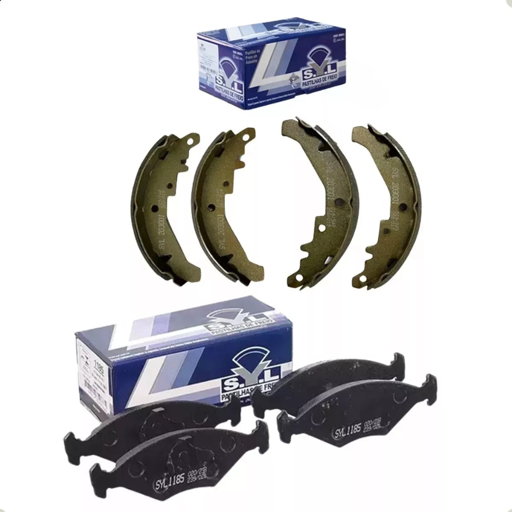 Kit Pastilha Dianteira Sapata Traseira Syl Palio Siena Fire em Oferta na Shopee