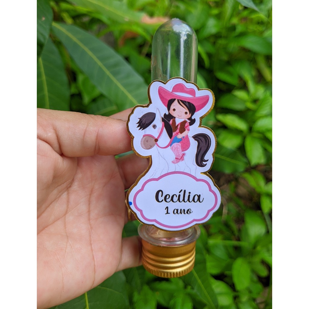 Aplique 3D para Tubete Boiadeira  |  Aniversário | Festa Infantil | Lembrancinhas Personalizadas