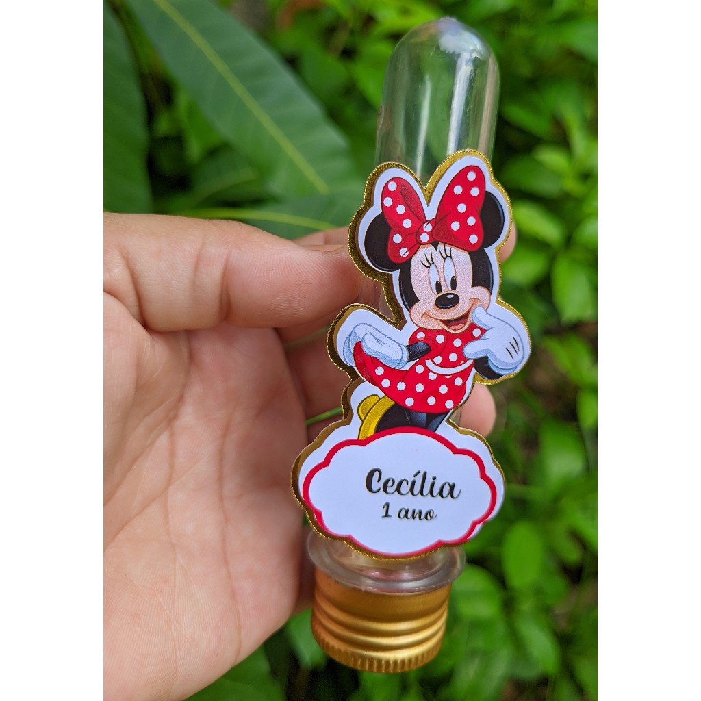 Aplique 3D para Tubete Minnie Vermelha|  Aniversário | Festa Infantil | Lembrancinhas Personalizadas