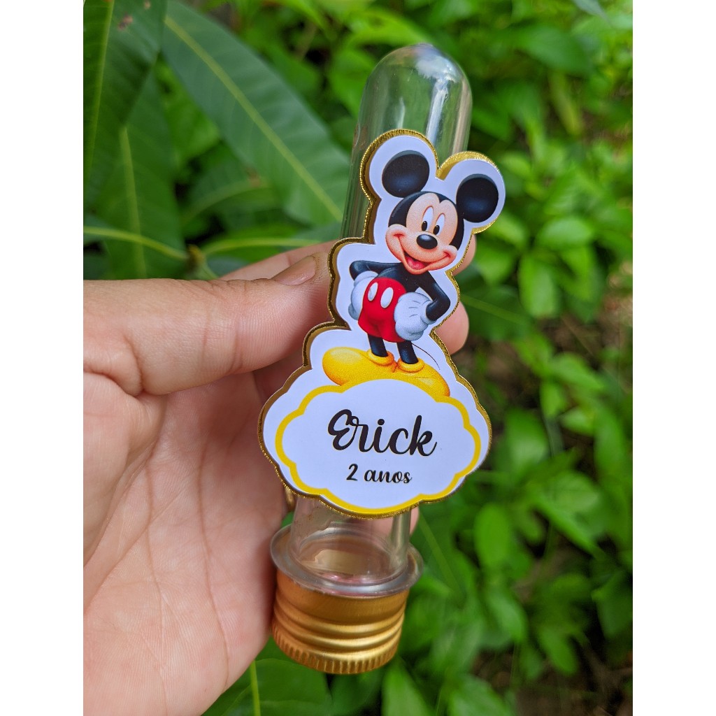 Aplique 3D para Tubete Mickey |  Aniversário | Festa Infantil | Lembrancinhas Personalizadas