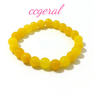 Pulseira De Pedras Naturais Bolinha Ágata Amarela em Oferta na Shopee