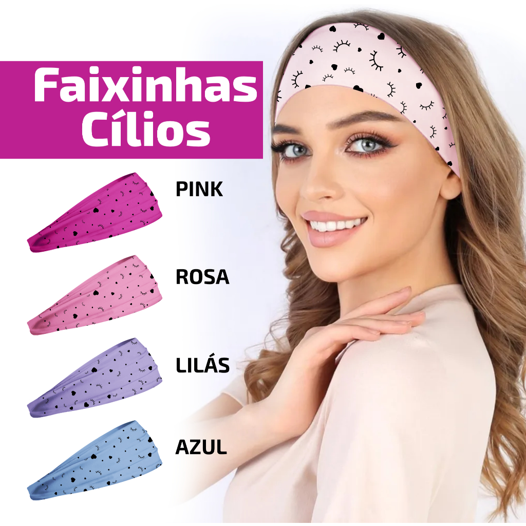 Faixinha de Cabelo Lash Designer Cílios em Oferta na Shopee