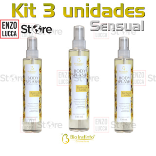 3 Unid Perfume Corporal Body Splash desodorante colônia Bio instinto Vanilha em Oferta na Shopee