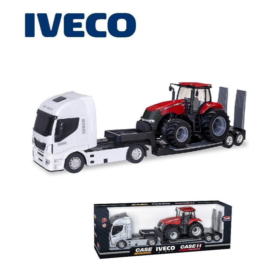BRINQUEDO CAMINHÃO IVECO S-WAY – PLATAFORMA TRATOR MAGNUM CASE – USUAL BRINQUEDOS – REF. 689