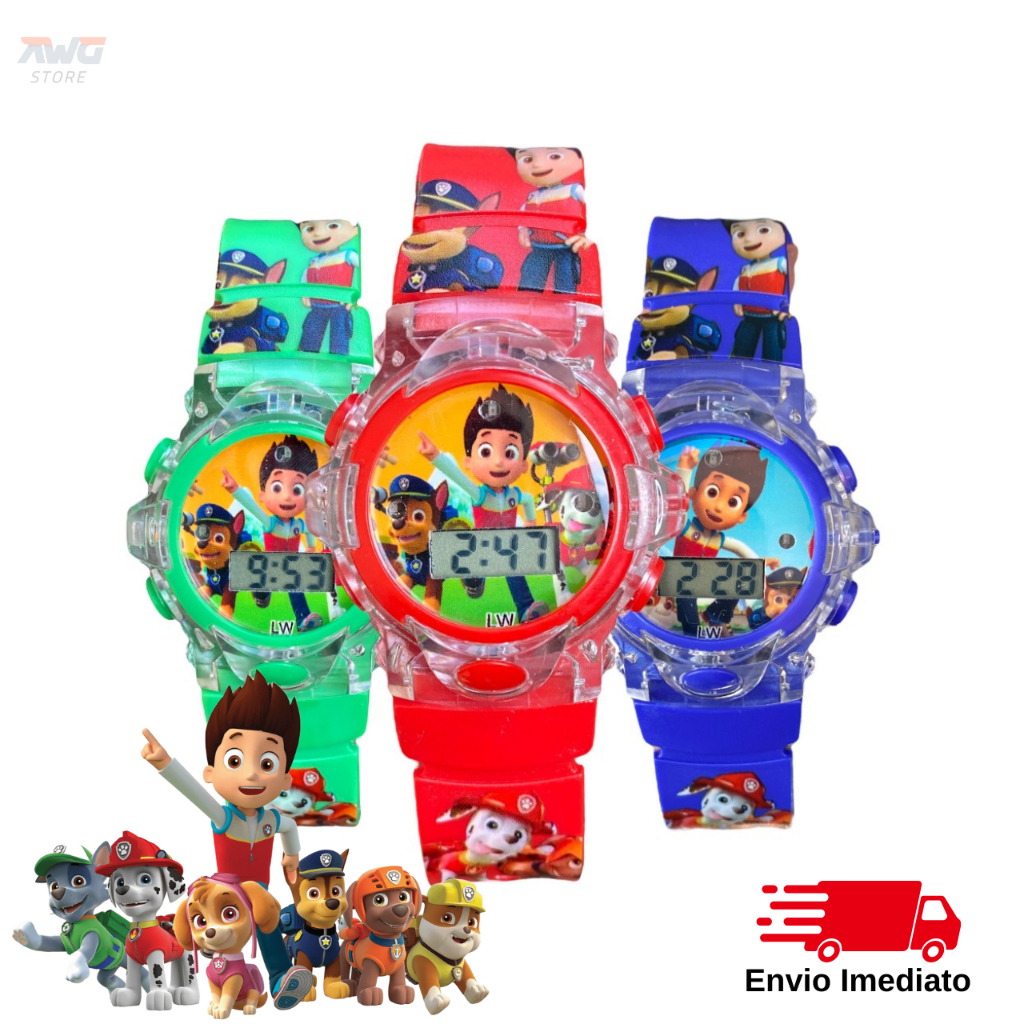 Relógio Musical Infantil Patrulha Canina Menino Menina Relógio Digital em Oferta na Shopee