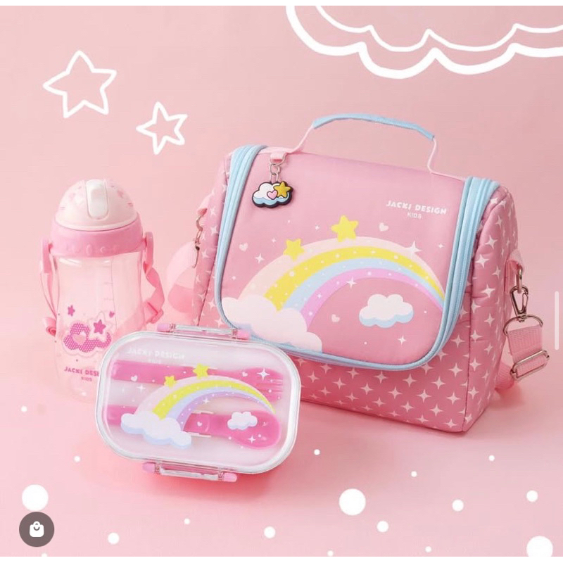 Kit Marmita Infantil Termica 3 peças Coleção Pimpolhos Escolar Kids